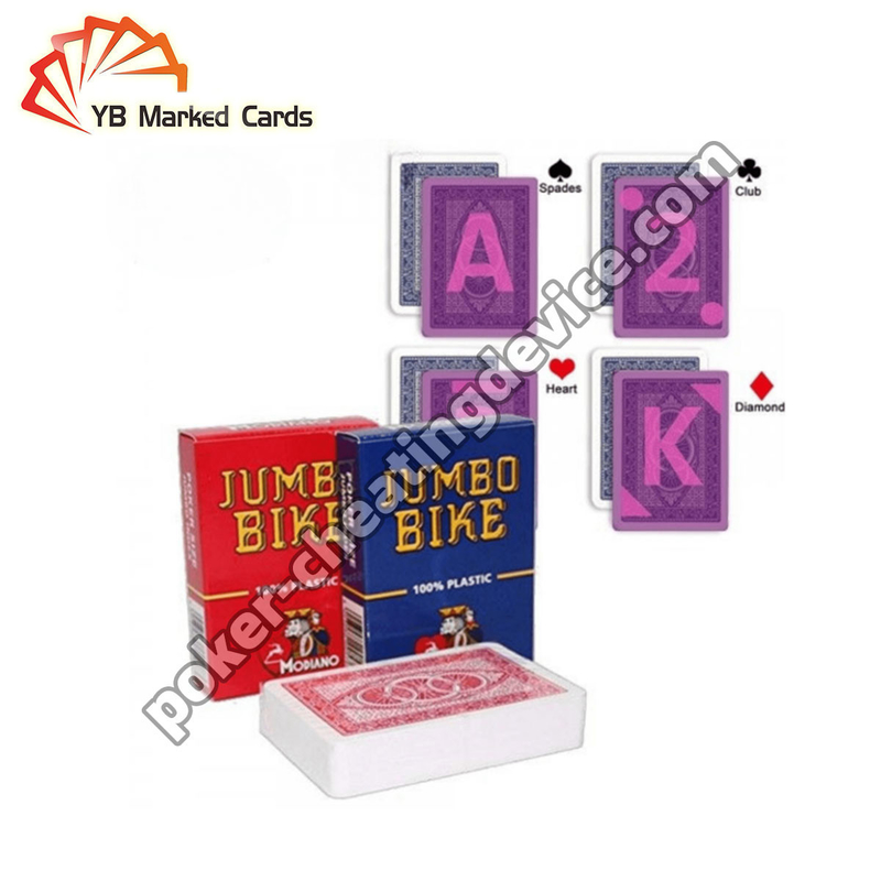 Modiano Juice Jumbo Bike Spelkaarten gemarkeerd voor Spelkaarten Brillen