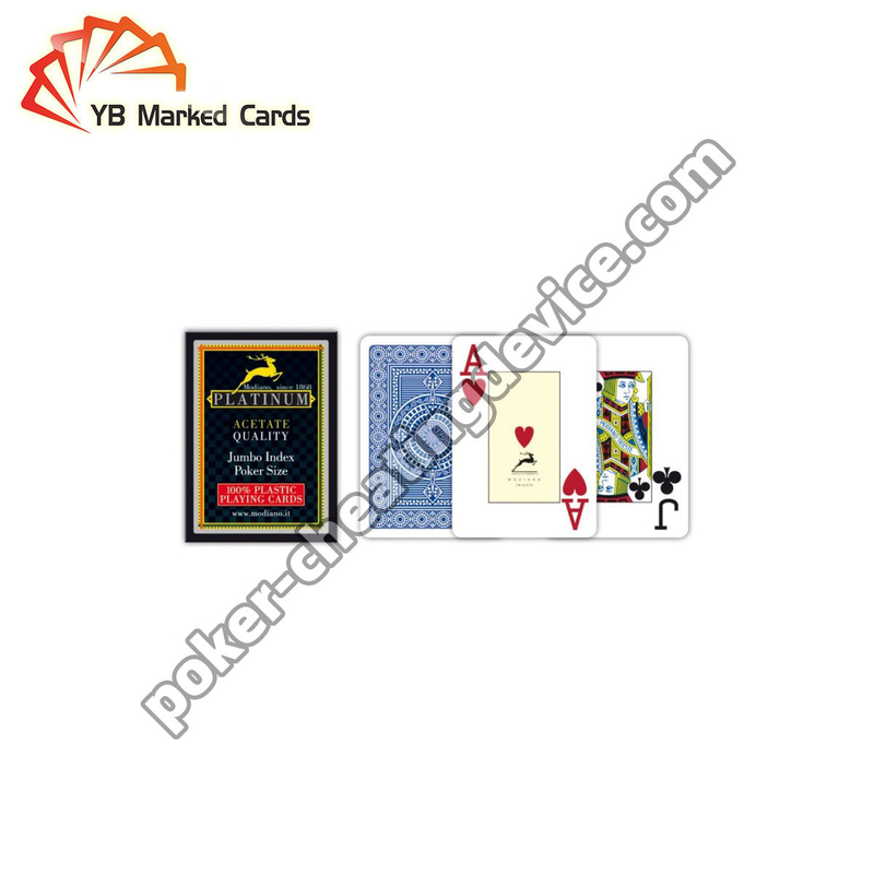 Hoogwaardige Modiano Platina Acetaat gemarkeerde poker dek voor infrarood contactlenzen