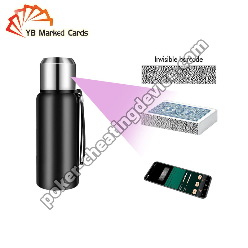 Stealth waterfles scanner voor poker analysator en barcode gemarkeerd dek
