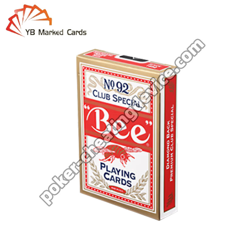 Bee Poker Texas Hold'em Barcode Markeerde Spelkaarten Breed Kaarten Zwarte Kern Papier