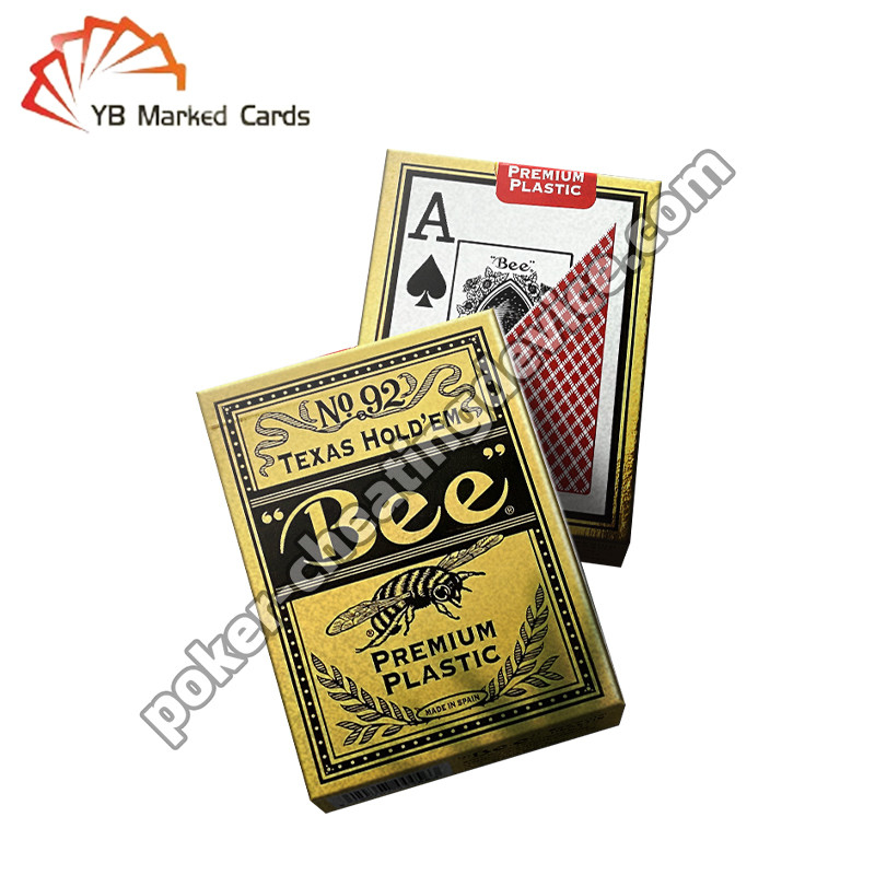 Bee Entertainment Speciale Barcode Markeerde Kaarten Decks Plastic Texas Hold'em Wide Cards