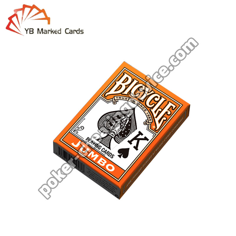 Fiets gemarkeerde barcode kaarten klassieke kleurrijke Texas Hold'em kleurrijke kaarten oranje