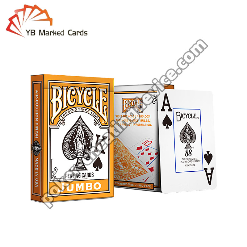 Fiets gemarkeerde speelkaarten Classic Orange For Poker Cheat Contactlenzen