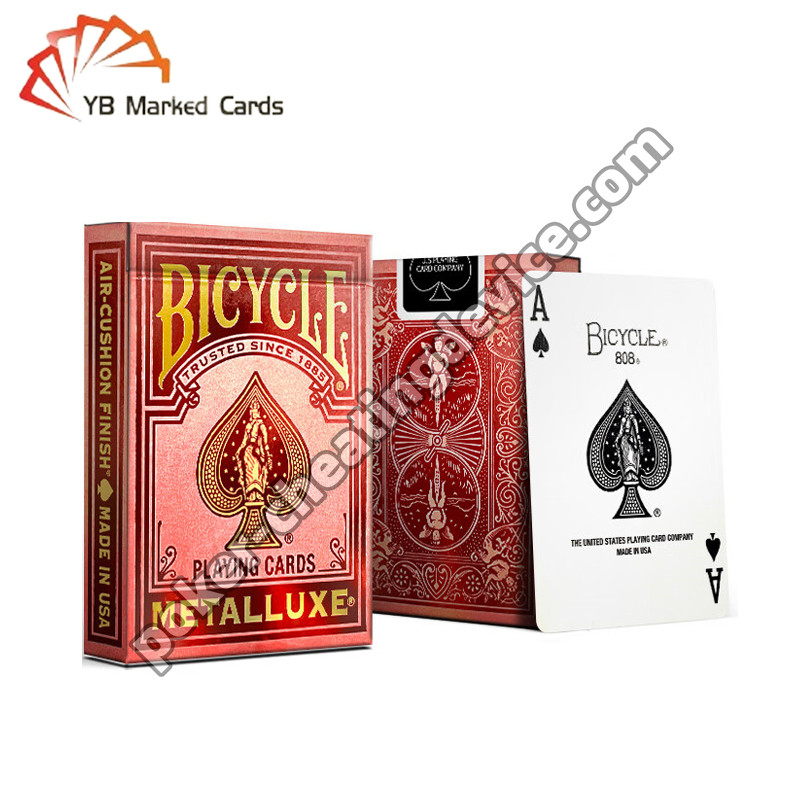 Fiets gemarkeerde pokerkaarten luxe goud stempel lava rood voor poker vals spelen bril