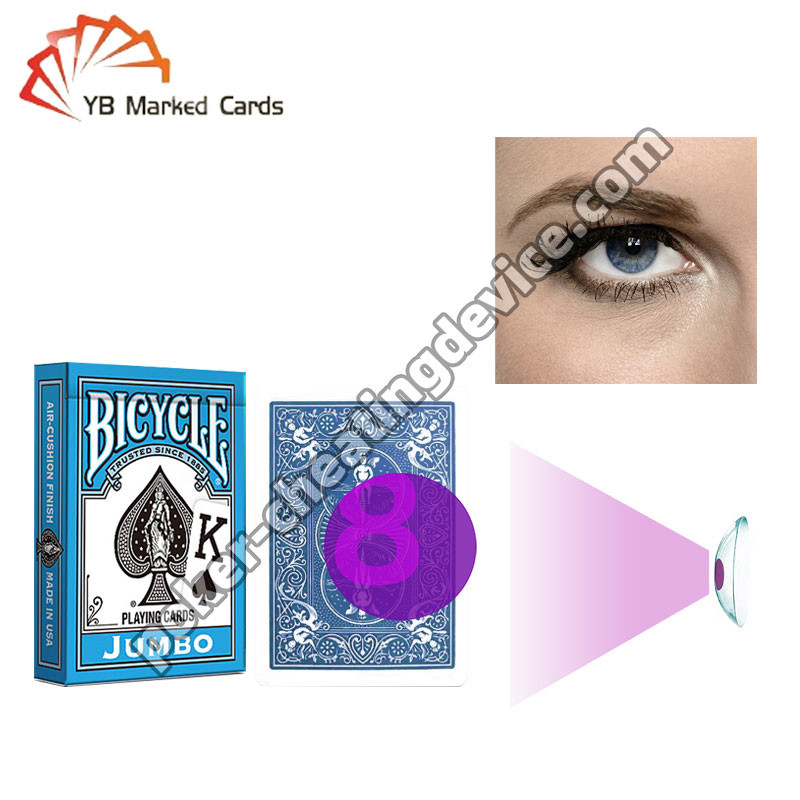 Fiets Achterkant Markeerde kaarten Grote letterblauw Voor IR-contactlenzen