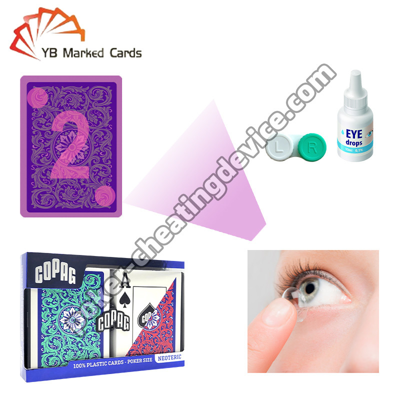 Copag gemarkeerde poker dek groen / rood dubbel dek set voor contactlenzen voor lezers