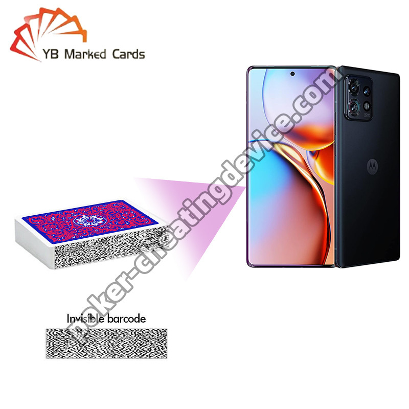 CVK 400 Motorola Edge+ Phone Poker Analyzer voor gemarkeerde barcode speelkaarten