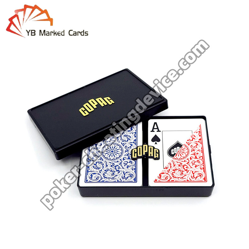 Copag 1546 100% Plastic Poker Barcode Marked Decks Blauw / Rood Deck Set