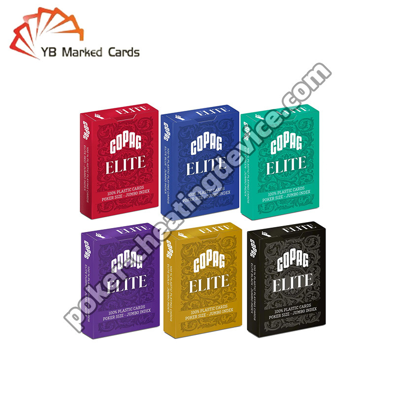 Copag Elite 100% Plastic Barcode gemarkeerde pokerkaarten Standard Size Jumbo Index