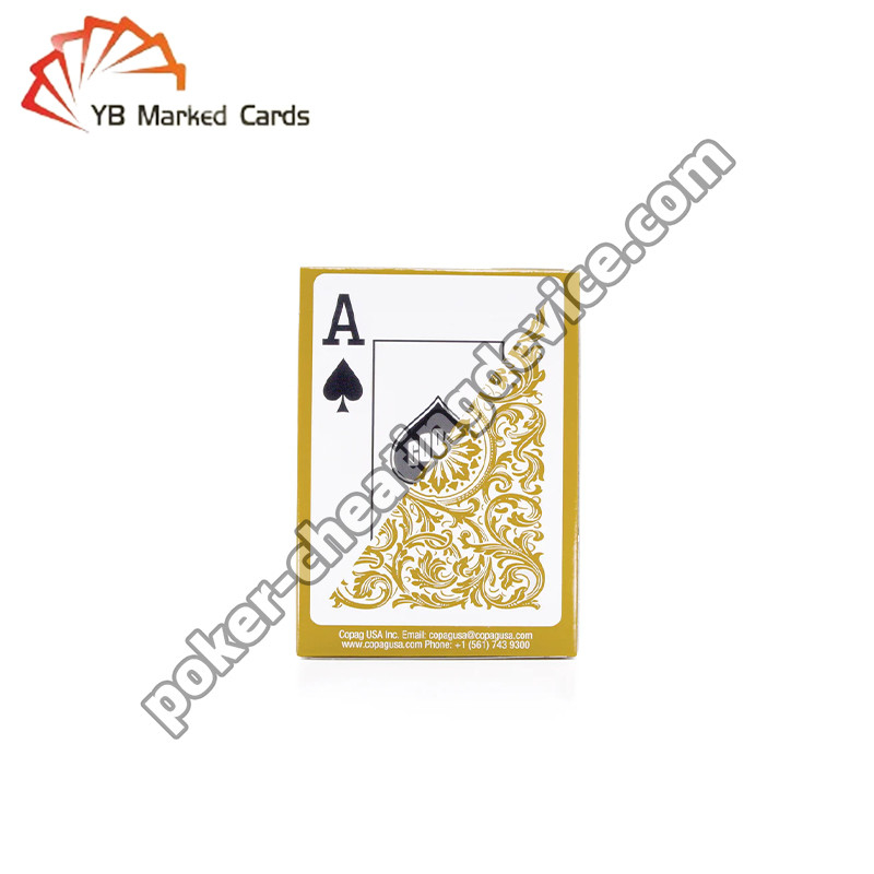 Copag Elite 100% plastic stealth barcode gemarkeerde poker dekken goud enkel dek