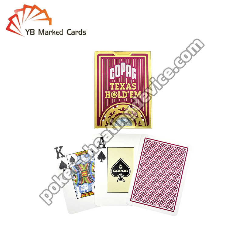 Copag Texas Hold'em 100% Plastic gokken gemarkeerde kaarten Rood enkelvoudig dek