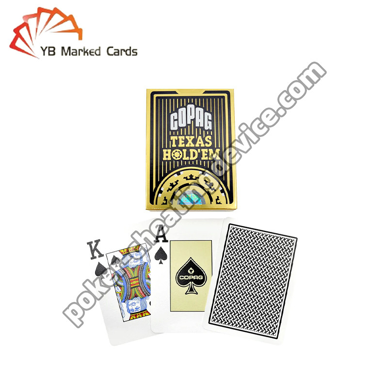 Copag Texas Hold'em 100% Plastic Poker Analyzer Gekarakteriseerde kaarten Zwart Eenvoudig Deck