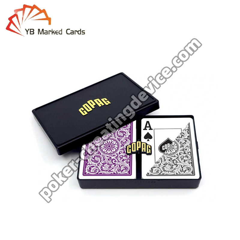 Copag 1546 100% Plastic Casino Infrarood gemarkeerde kaarten Paars / Grijs Deck Set