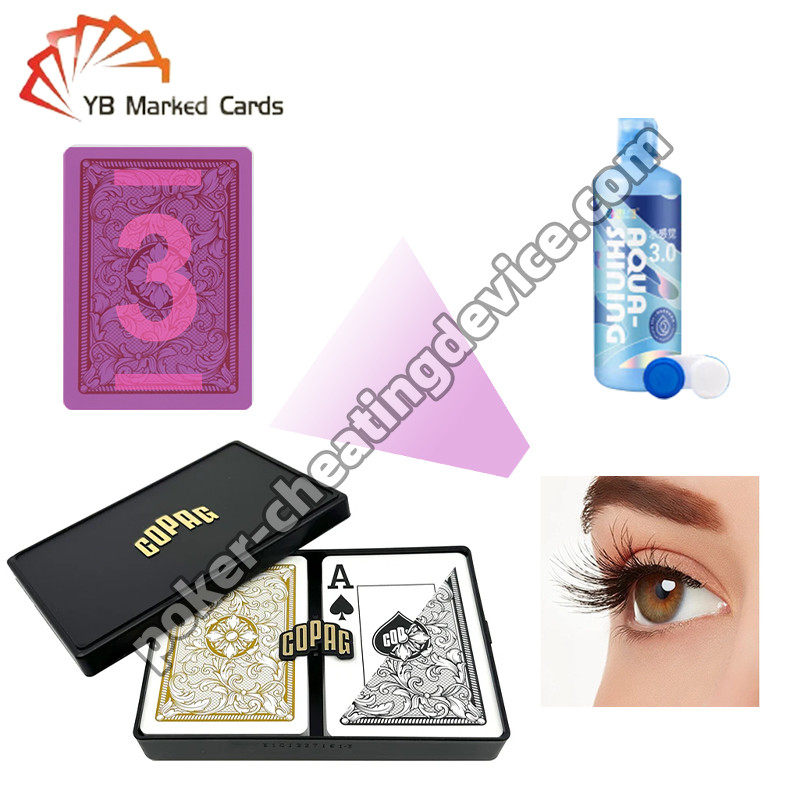 Copag Legacy serie 100% plastic achterkant gemarkeerde kaarten Zwart / goud dek set