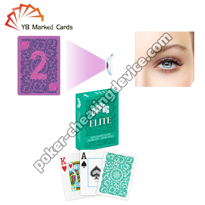 Copag Elite Luminous Ink Marking Cards Groen enkelvoudig dek voor vals spelen bij poker