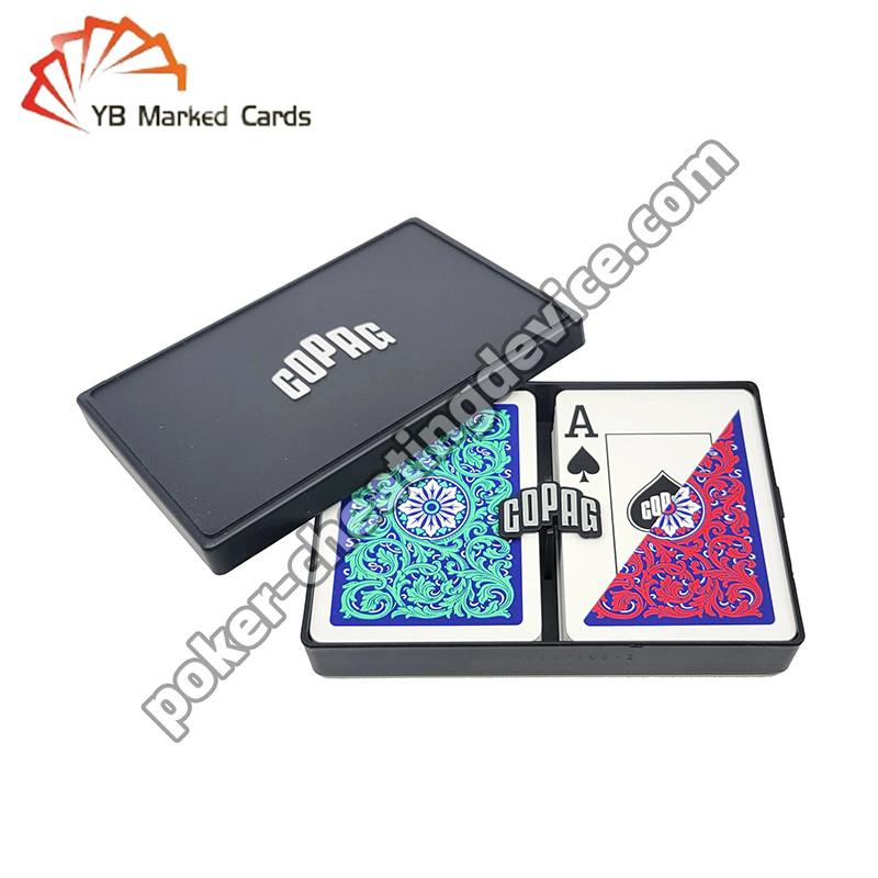 Copag Neoteric 100% Plastic Marking Barcode Cards Jumbo Index Groen / Rood Double Deck Set