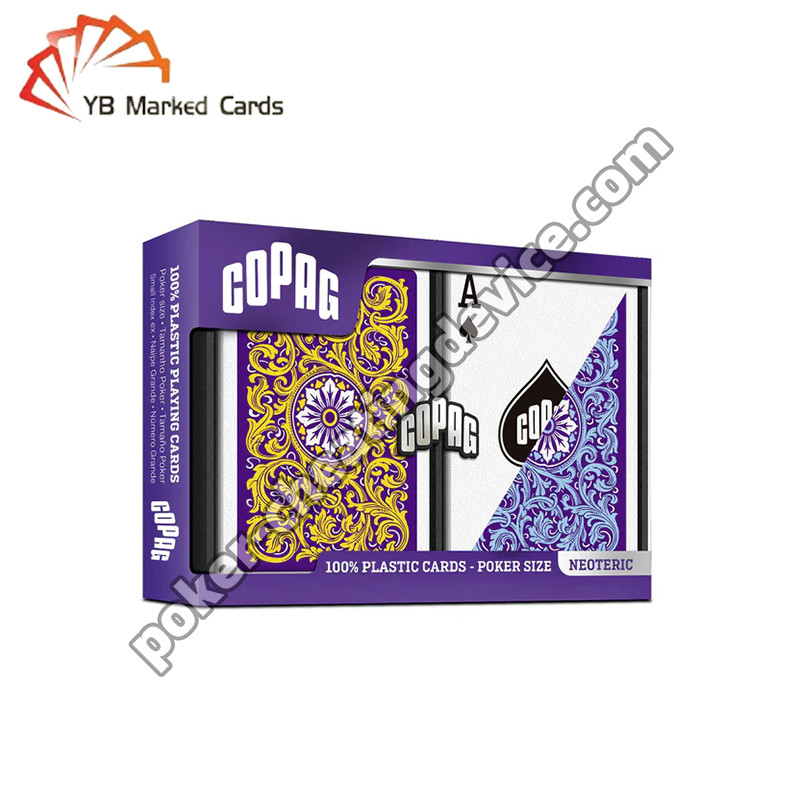 Copag Neoteric Barcode gemarkeerde kaarten Regular Index Blauw / Geel dubbel dek set
