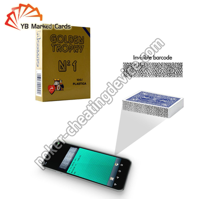 Modiano Golden Barcode Invisible Ink Marked Cards Voor Poker Scanning Device