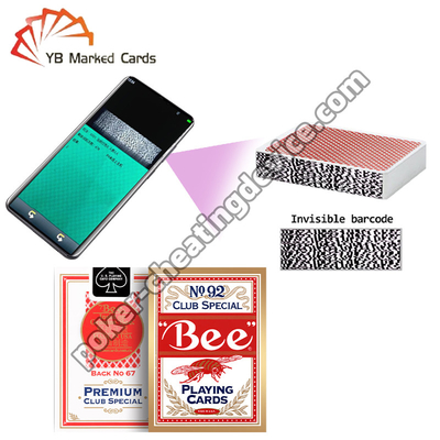 Bee Marking Barcode Cards Entertainment Texas Hold'Em Wide Cards Duurzaam Rood