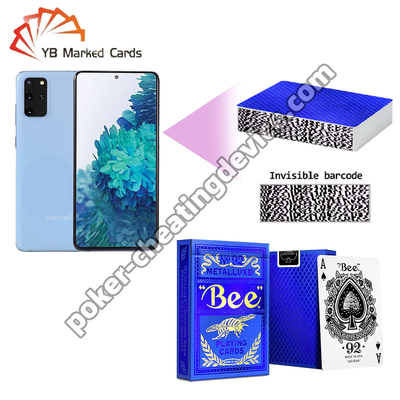Bee Poker Barcode voor Kaarten Wide Edition Kaarten Blauwe Rhythm Gouden Stempel
