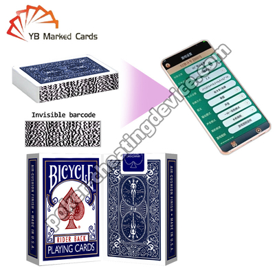 Fiets fiets speelkaarten barcode gemarkeerde pokerkaarten klassiek blauw