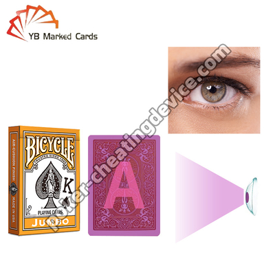 Fiets gemarkeerde speelkaarten Classic Orange For Poker Cheat Contactlenzen