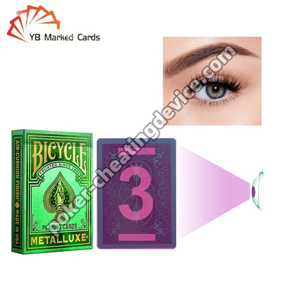 Fiets gemarkeerd poker dek luxe goud stempelen fee groen voor poker contactlenzen
