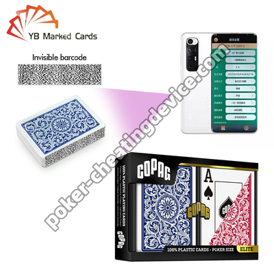 Copag 1546 100% Plastic Poker Barcode Marked Decks Blauw / Rood Deck Set