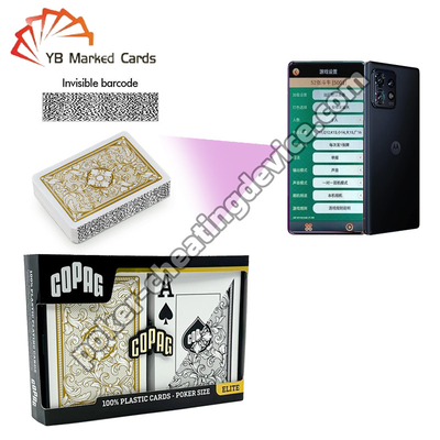 Copag Legacy serie 100% kunststof barcode gemarkeerde speelkaarten zwart / goud