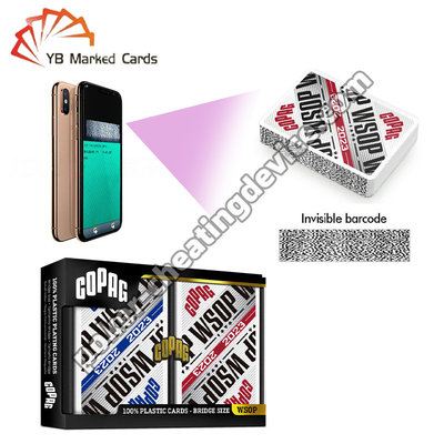 Copag WSOP Retro Design Infrarood-scanbare barcode dekken Blauw / Rood Dubbel