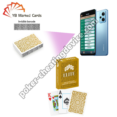 Copag Elite 100% plastic stealth barcode gemarkeerde poker dekken goud enkel dek