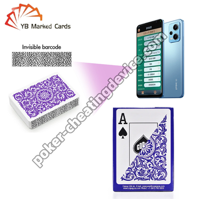 Copag Elite 100% Plastic Infrarood-scanbare streepjescode dekken Paarse enkelvoudige dek