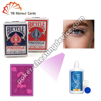 Fiets Pinochle Invisible Ink Poker Cards voor lichtgevende contactlenzen
