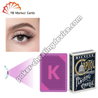 UV Invisible Ink Contactlenzen voor gemarkeerde dekken Invisible Poker Advantage