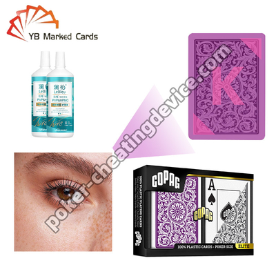 Contactlenzen detecteren infrarood gemarkeerde kaarten in poker.