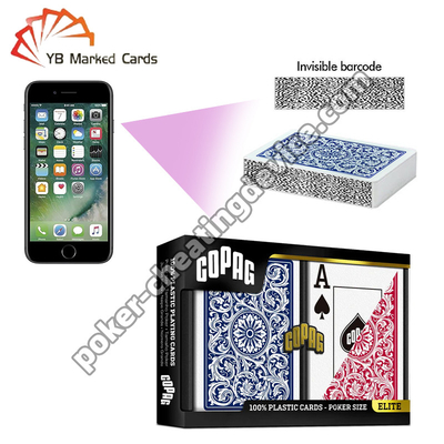 Copag 1546 100% Plastic Barcode Gemarkeerde Kaarten Jumbo Index Blauw / Rood Dubbel Deck Set