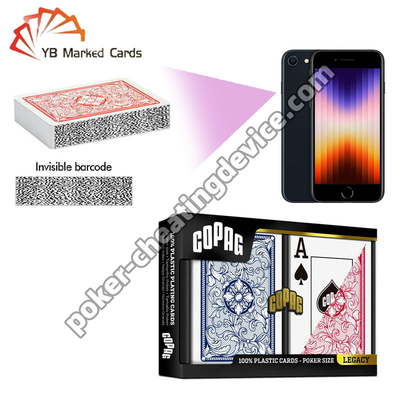 Plastic Copag Legacy gemarkeerde barcode kaarten Jumbo Index Rood / Blauw Double Deck Set