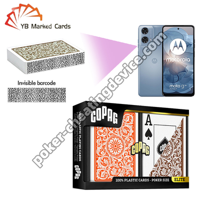 Copag 1546 Barcode Poker Jumbo Index Oranje / Bruin Double Deck Set