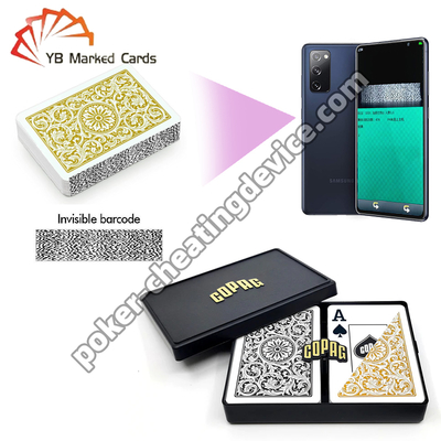 Copag 1546 Markeer Barcode Kaarten Jumbo Index Zwart / Goud Dubbel Deck Set