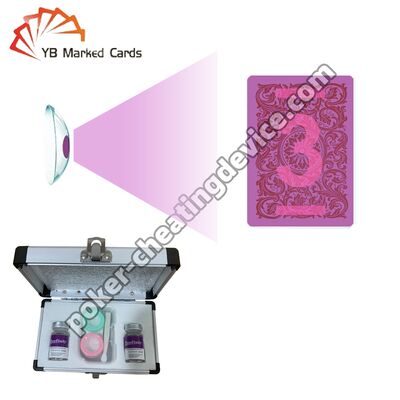 Contactlenzen met lichtgevende inkt voor kaarten met infraroodmarkering