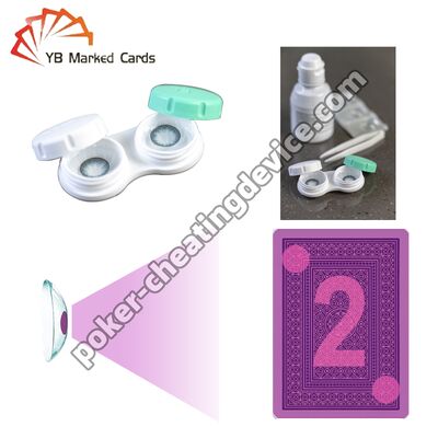 UV onzichtbare inkt contactlenzen om door gemarkeerde kaarten te zien